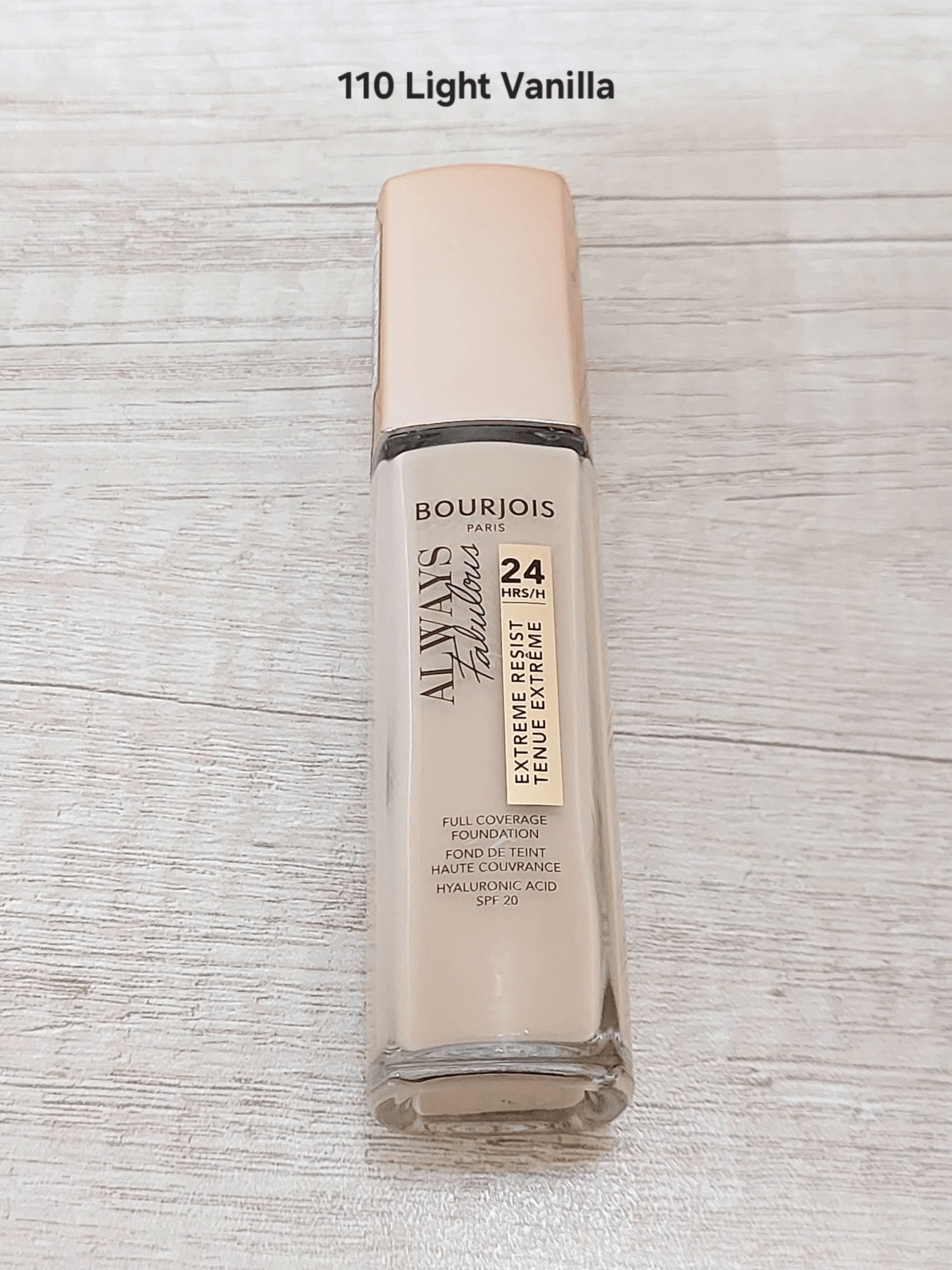 Bourjois Always Fabulous 24H Full Coverage Foundation 110 Light Vanilla 30ml - Infinite Beauty