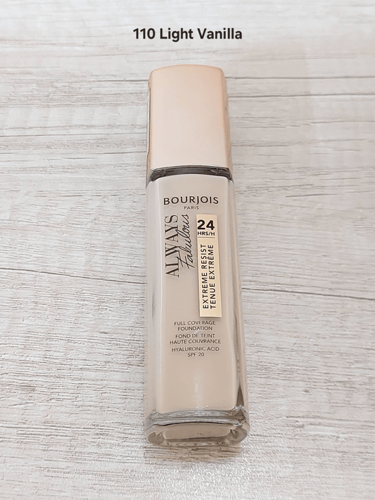 Bourjois Always Fabulous 24H Full Coverage Foundation 110 Light Vanilla 30ml - Infinite Beauty