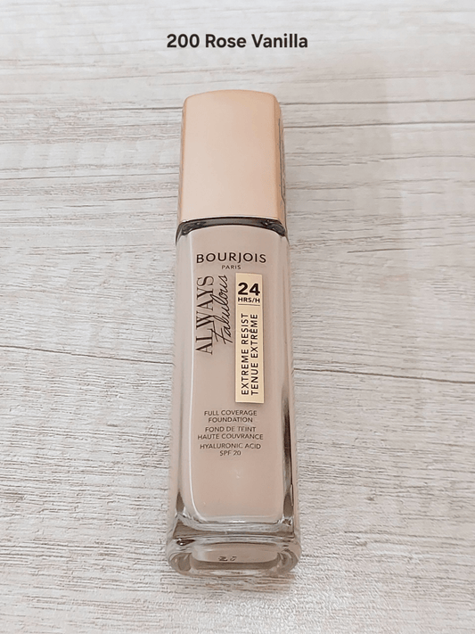 Bourjois Always Fabulous 24H Full Coverage Foundation 200 Rose Vanilla 30ml - Infinite Beauty