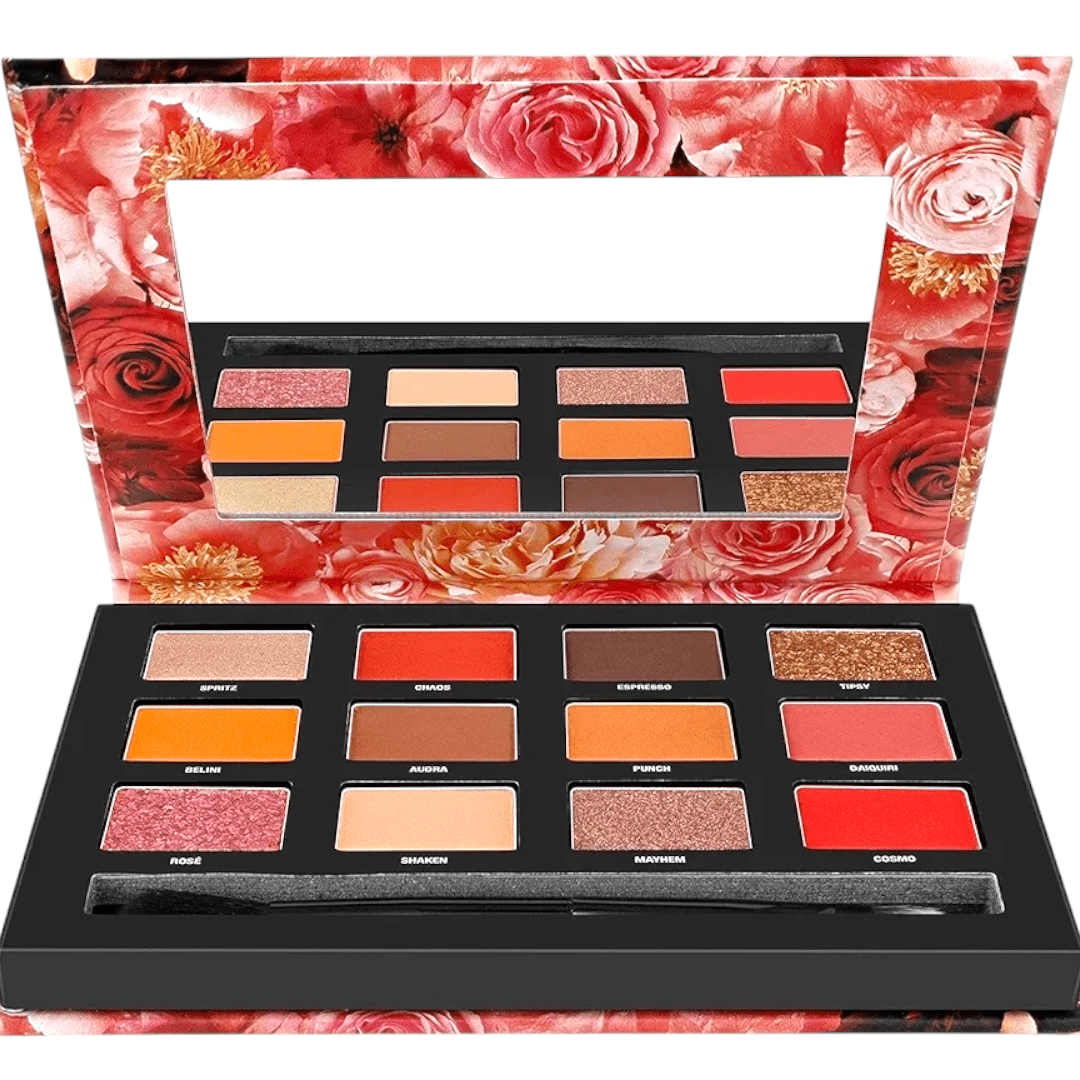 W7 Let's Brunch With Vickaboo Eyeshadow Palette - 12 Colours: Pinks, Browns, Golds, Oranges - Mattes, Metallics, Glitters - Vegan, Cruelty Free Makeup by W7 Cosmetics - Infinite Beauty