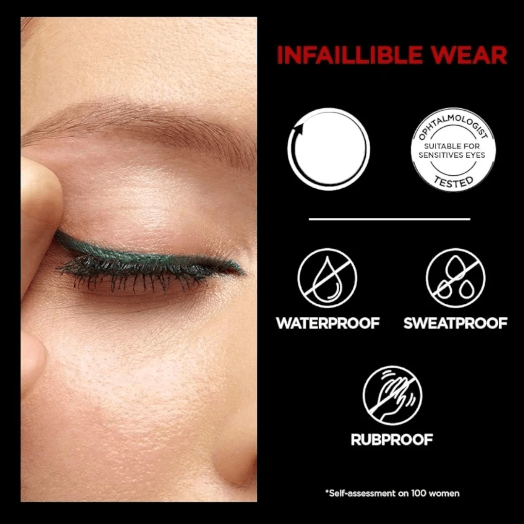 L'Oreal Paris Infallible Stylo Waterproof Eyeliner, 301 Night Day Black - Infinite Beauty