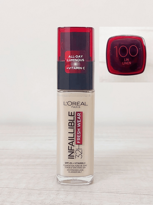 L'Oreal Paris Infallible 32H - Fresh Wear Foundation 100 Linen - Infinite Beauty