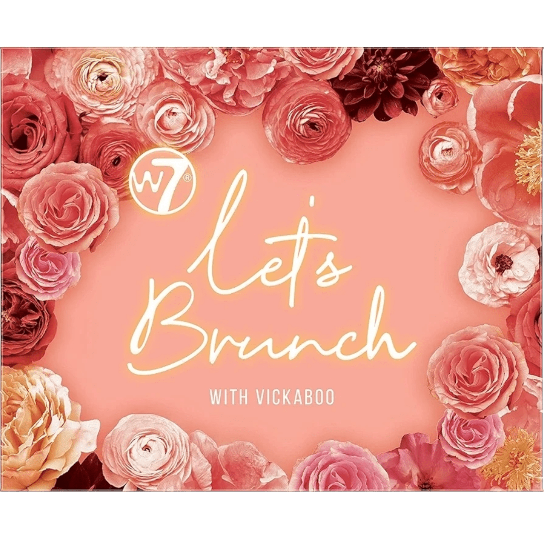 W7 Let's Brunch With Vickaboo Eyeshadow Palette - 12 Colours: Pinks, Browns, Golds, Oranges - Mattes, Metallics, Glitters - Vegan, Cruelty Free Makeup by W7 Cosmetics - Infinite Beauty