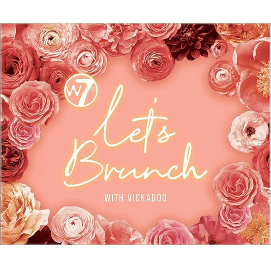 W7 Let's Brunch With Vickaboo Eyeshadow Palette - 12 Colours: Pinks, Browns, Golds, Oranges - Mattes, Metallics, Glitters - Vegan, Cruelty Free Makeup by W7 Cosmetics - Infinite Beauty