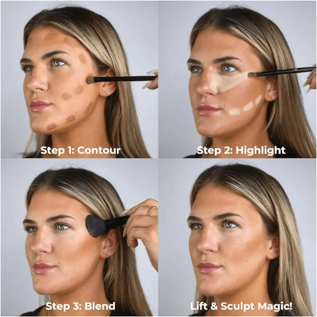 W7 Lift & Sculpt Cream Contour Kit - Concealing, Highlighting & Contouring Makeup Palette - Infinite Beauty