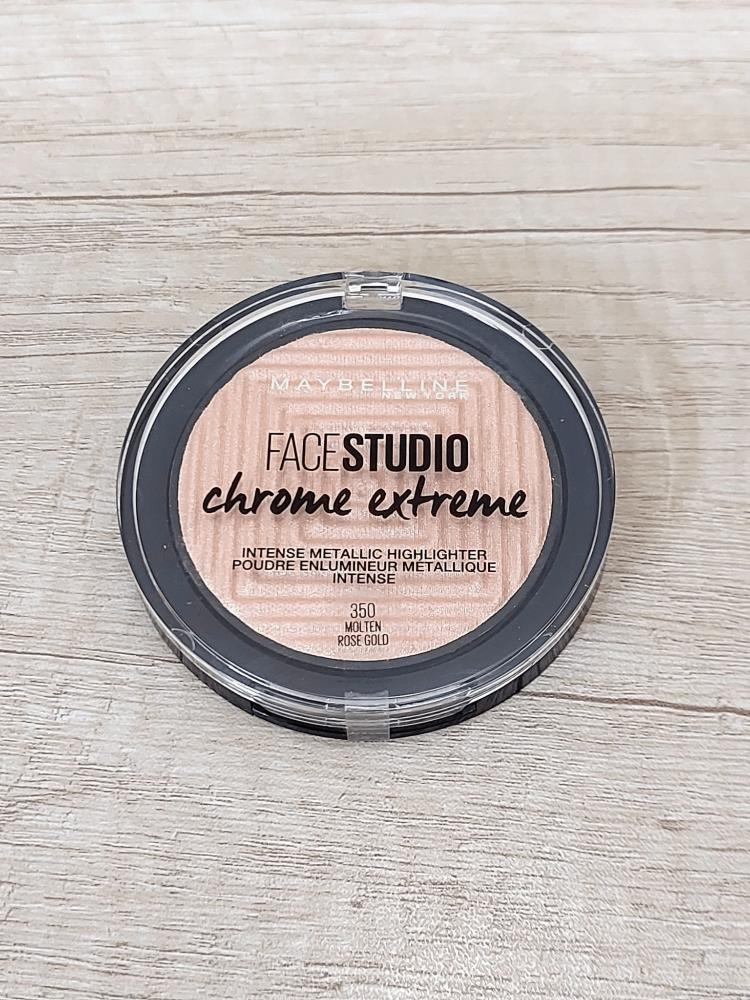 Maybelline Face Studio Chrome Extreme Highlighter 350 Molten Rose Gold - Infinite Beauty