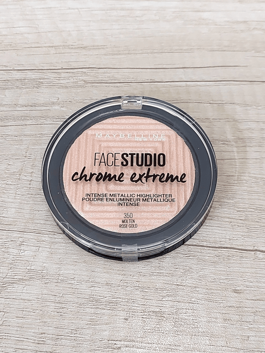 Maybelline Face Studio Chrome Extreme Highlighter 350 Molten Rose Gold - Infinite Beauty