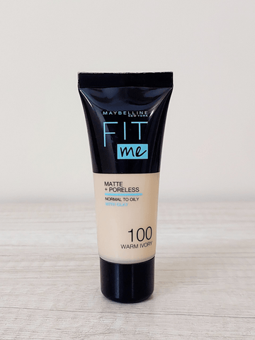 Maybelline Fit Me Foundation Matte & Poreless 100 Warm Ivory - Infinite Beauty Maybelline Fit Me Foundation Matte & Poreless 100 Warm Ivory - Infinite Beauty