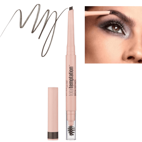 Maybelline Total Temptation Eyebrow Definer Pencil - Deep Brown - Infinite Beauty Maybelline Total Temptation Eyebrow Definer Pencil - Deep Brown - Infinite Beauty
