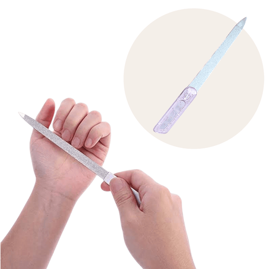 Nail Files for Natural Nails Metal Nail File Stainless Steel Thin Durable Nail Filer - Infinite Beauty