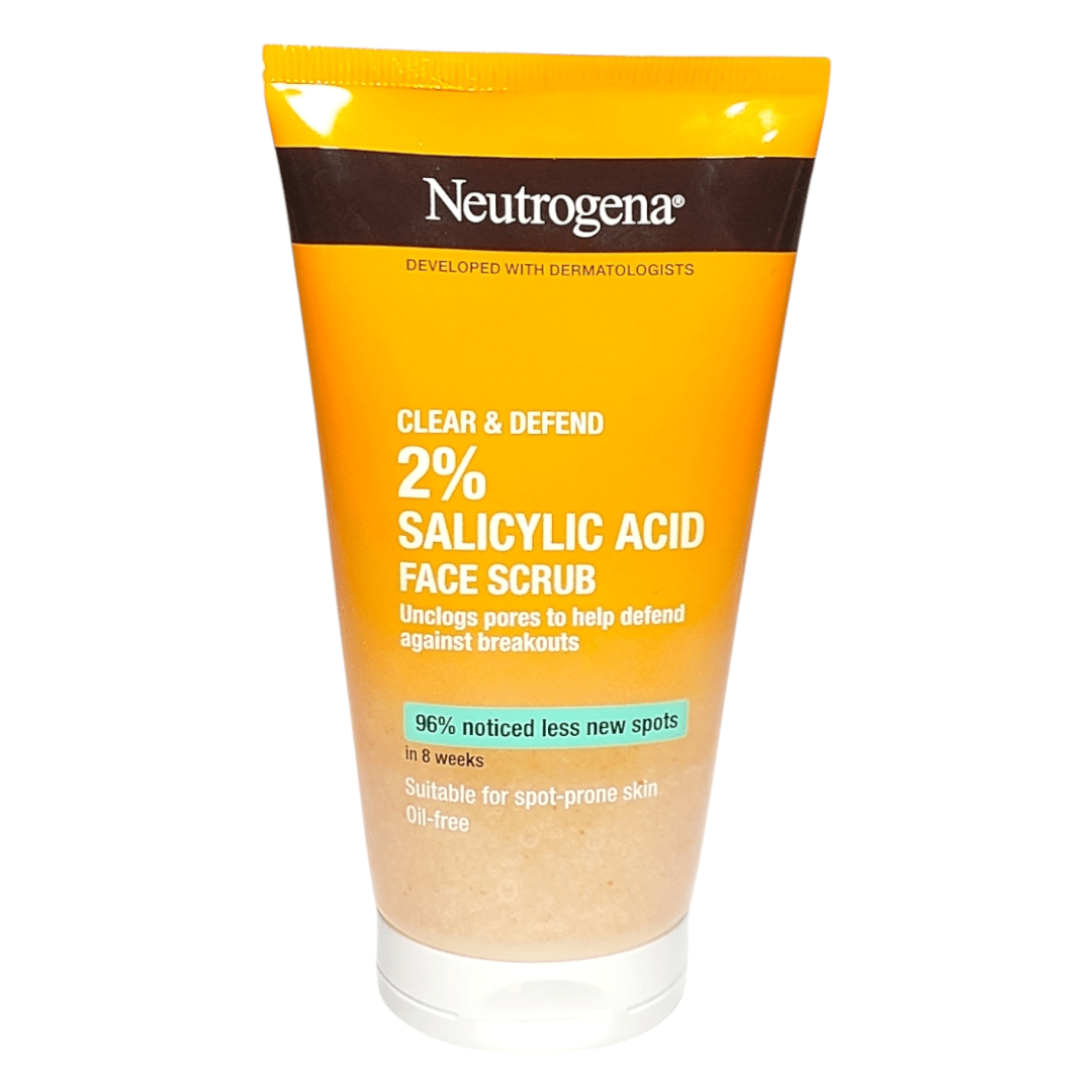 Neutrogena Clear & Defend 2% Salicylic Acid Face Scrub 150ml - Infinite Beauty