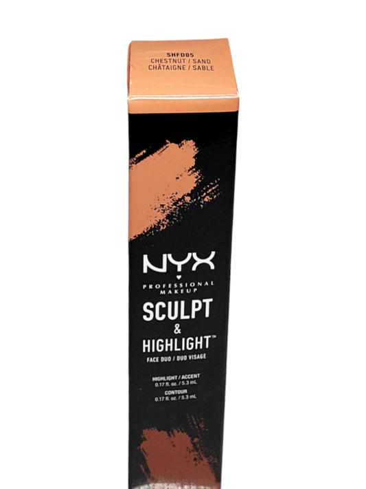 Nyx Professional Makeup Sculpt & Highlight Face Duo Stick - 05 Chestnut/Sand - Infinite Beauty