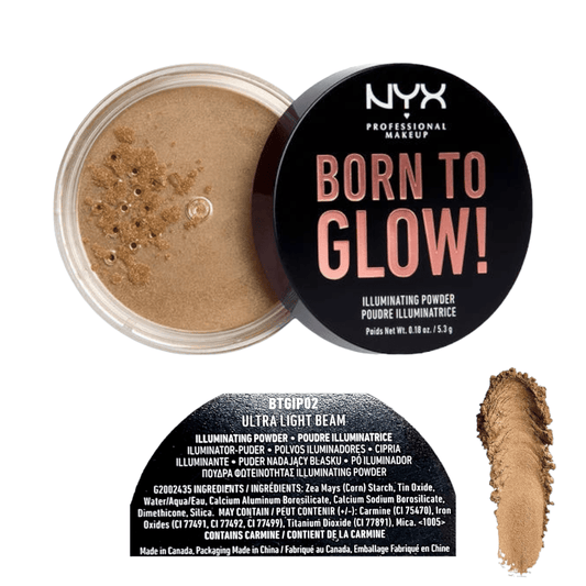 NYX Professional Makeup Born to Glow Illuminating Loose Powder - 02 Ultra Light Beam - Infinite Beauty