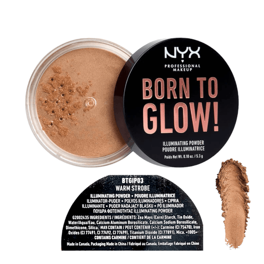 Nyx Professional Makeup Born To Glow Illuminating Powder - 03 Warm Strobe - Infinite Beauty