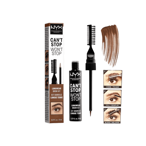 NYX Professional CAN'T STOP WON'T STOP EYEBROW TINT - Auburn - Infinite Beauty NYX Professional CAN'T STOP WON'T STOP EYEBROW TINT - Auburn - Infinite Beauty