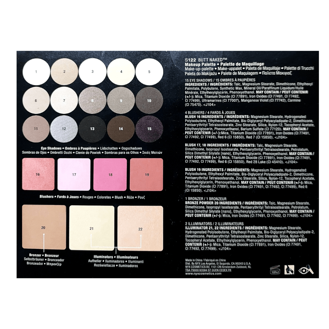 NYX Cosmetics Butt Naked Makeup Palette - Infinite Beauty