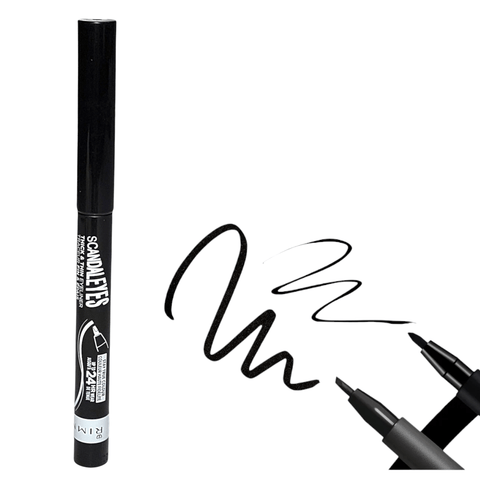 Rimmel London Scandaleyes Thick And Thin In One Eyeliner 24Hr Black - Infinite Beauty Rimmel London Scandaleyes Thick And Thin In One Eyeliner 24Hr Black - Infinite Beauty