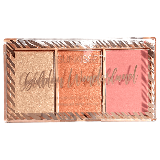 Sunkissed Golden Wonderland Blush And Highlighter Palette - Infinite Beauty
