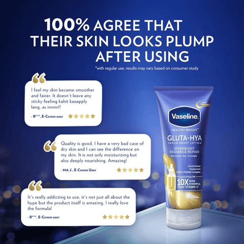 Vaseline - Gluta - HYA Serum Burst lotion Overnight Radiance Repair - 330ml - Infinite Beauty Vaseline - Gluta - HYA Serum Burst lotion Overnight Radiance Repair - 330ml - Infinite Beauty