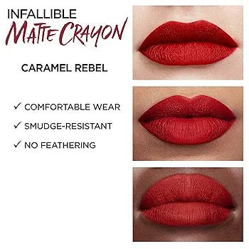 Loreal Infallible Matte Lip Crayon 506 Caramel Rebel - Infinite Beauty