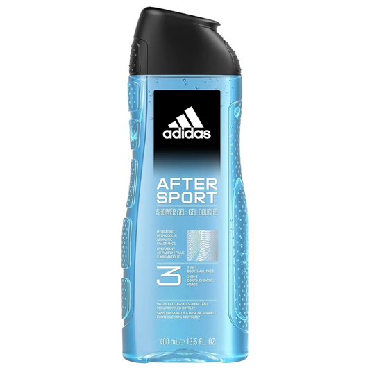 Adidas After Sport Hydrating Face, Hair & Body Shower Gel, 400ml