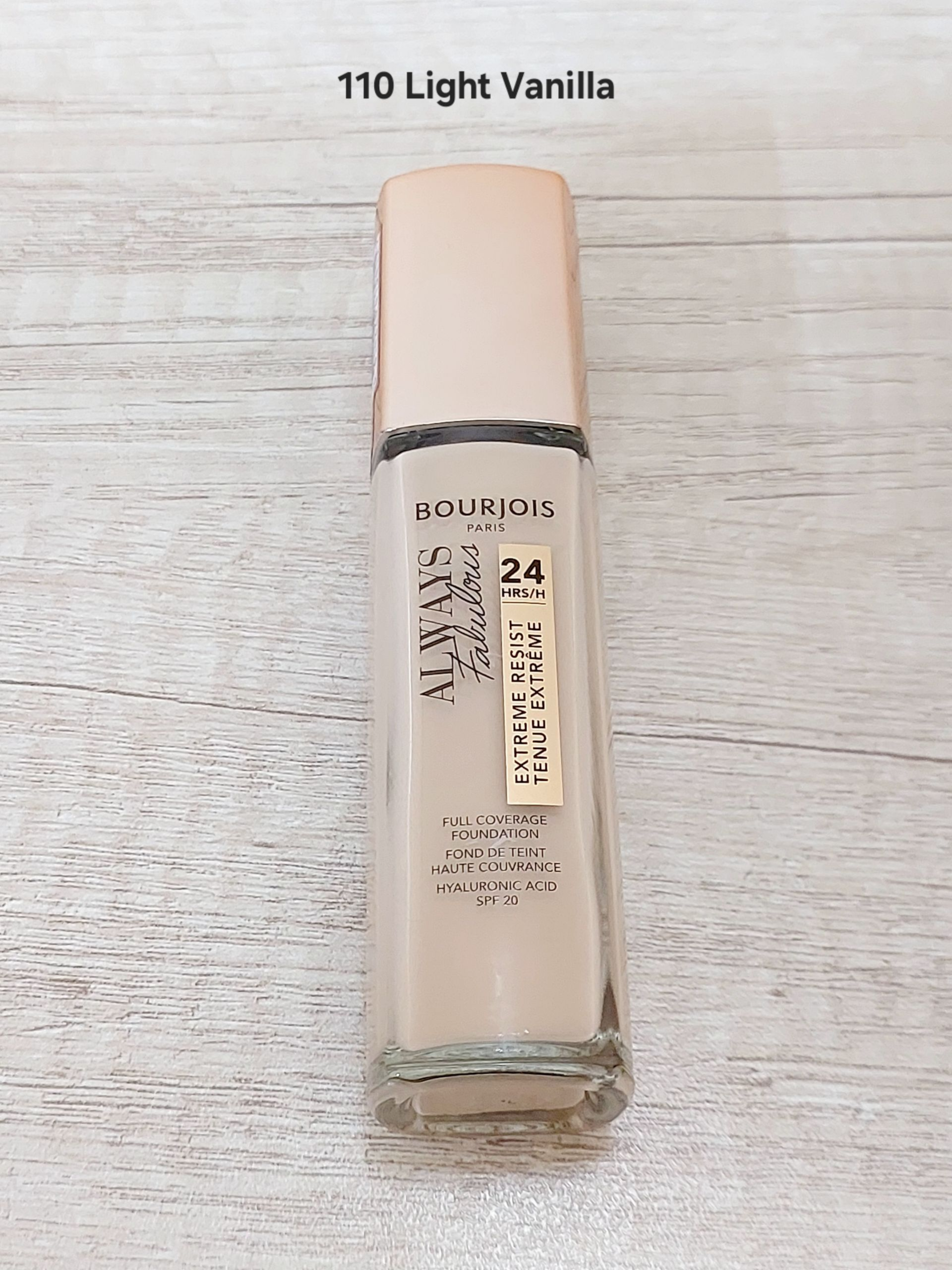 Bourjois Always Fabulous 24H Full Coverage Foundation 110 Light Vanilla 30ml