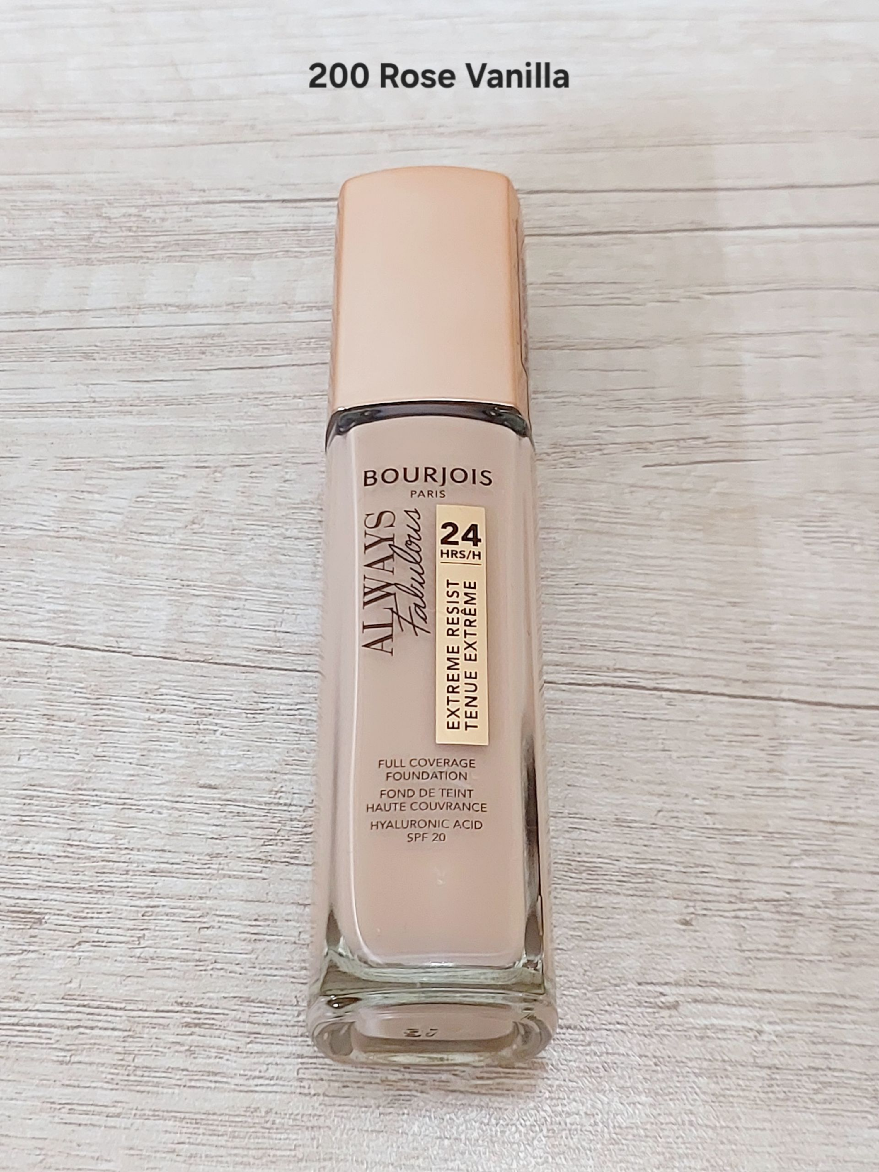 Bourjois Always Fabulous 24H Full Coverage Foundation 200 Rose Vanilla 30ml