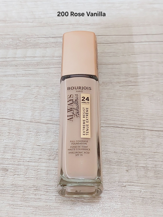 Bourjois Always Fabulous 24H Full Coverage Foundation 200 Rose Vanilla 30ml