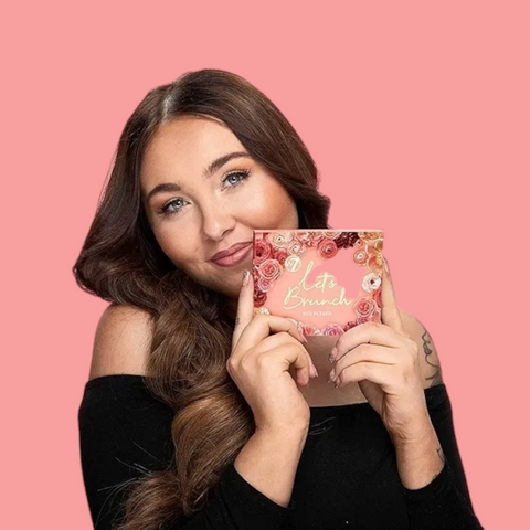 W7 Let's Brunch With Vickaboo Eyeshadow Palette - 12 Colours: Pinks, Browns, Golds, Oranges - Mattes, Metallics, Glitters - Vegan, Cruelty Free Makeup by W7 Cosmetics