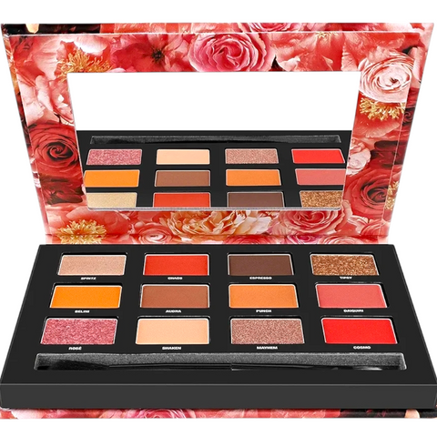 W7 Let's Brunch With Vickaboo Eyeshadow Palette - 12 Colours: Pinks, Browns, Golds, Oranges - Mattes, Metallics, Glitters - Vegan, Cruelty Free Makeup by W7 Cosmetics
