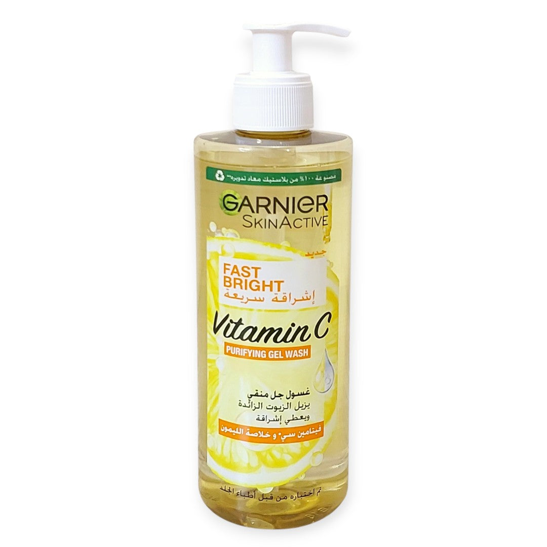 Garnier SkinActive Fast Bright Vitamin C Purifying Gel Wash.