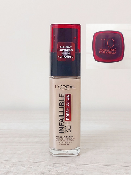L'Oreal Paris Infallible- 32H Fresh Wear Foundation 110 Vanilla Rose