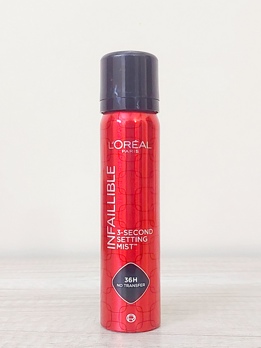 L'Oreal Paris Infallible 3-Second Setting Spray Mist, Microfine Mist for up to 36HR Wear