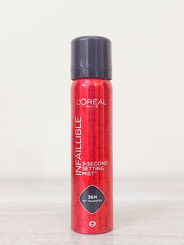L'Oreal Paris Infallible 3-Second Setting Spray Mist, Microfine Mist for up to 36HR Wear