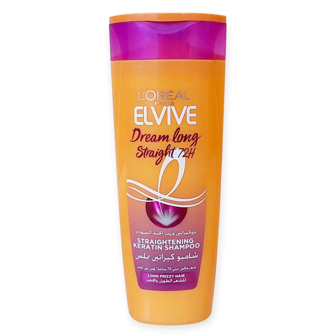 L'Oreal Paris Elvive Dream Long Straight 72Hrs Straightening Keratin Shampoo.