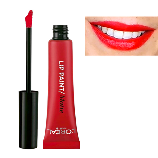 Loreal Paris Lip Paint Matte Liquid Lipstick 204 Red Actually