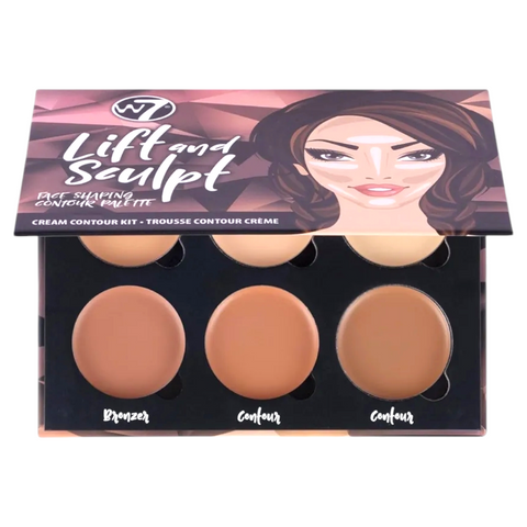 W7 Lift & Sculpt Cream Contour Kit - Concealing, Highlighting & Contouring Makeup Palette