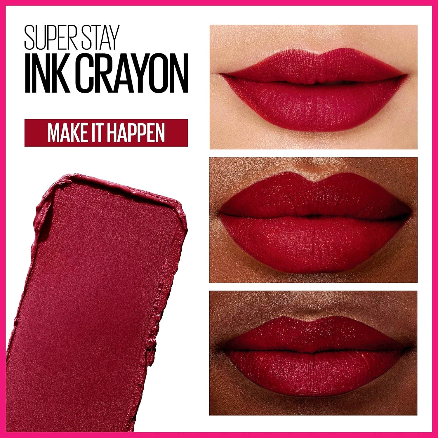 Maybelline SuperStay Ink Lip Crayon Lipstick 55 Make It Happen