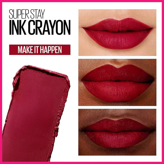 Maybelline SuperStay Ink Lip Crayon Lipstick 55 Make It Happen