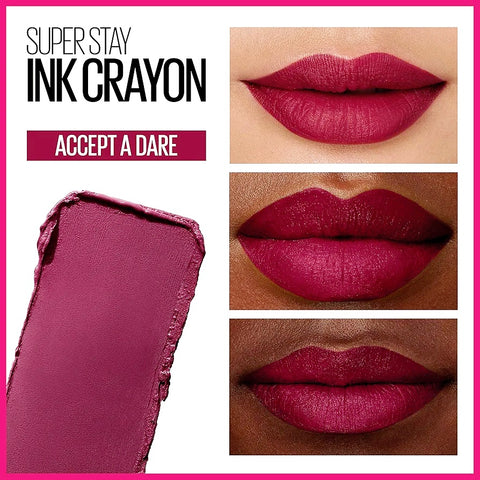 Maybelline SuperStay Ink Lip Crayon Lipstick 60 Accept A Dare