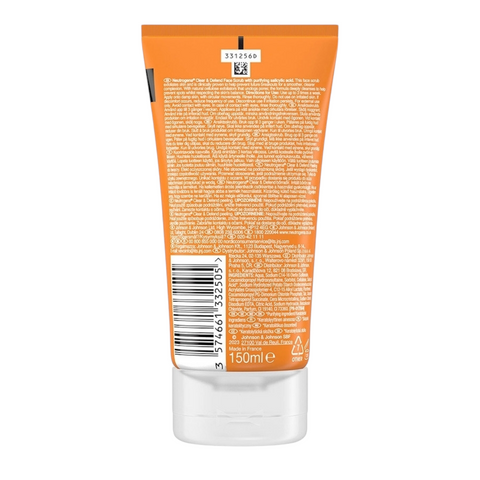 Neutrogena Clear & Defend 2% Salicylic Acid Face Scrub 150ml