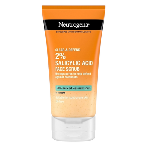 Neutrogena Clear & Defend 2% Salicylic Acid Face Scrub 150ml