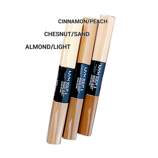 Nyx Professional Makeup Sculpt & Highlight Face Duo Stick - 05 Chestnut/Sand