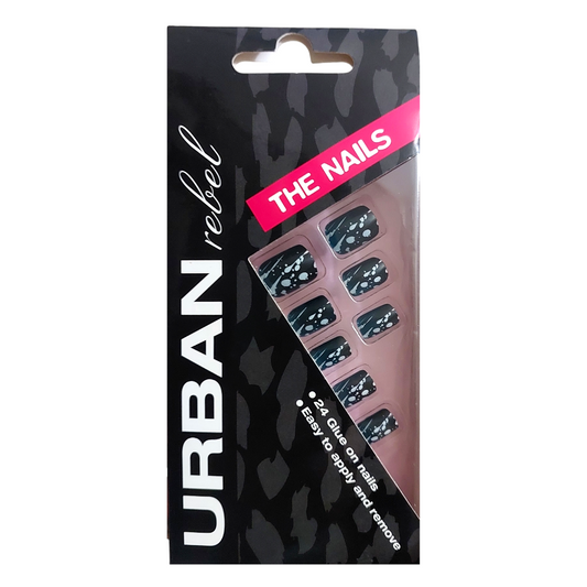 Urban Rebel Midnight Graffitti False Nails