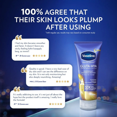 Vaseline - Gluta-HYA Serum Burst lotion Overnight Radiance Repair - 330ml