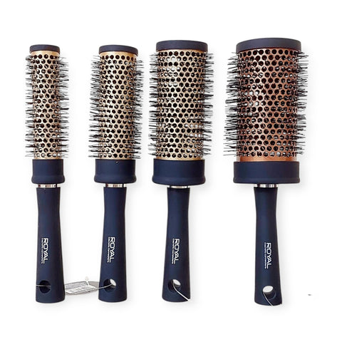 Round ceramic thermal blow-dry brush